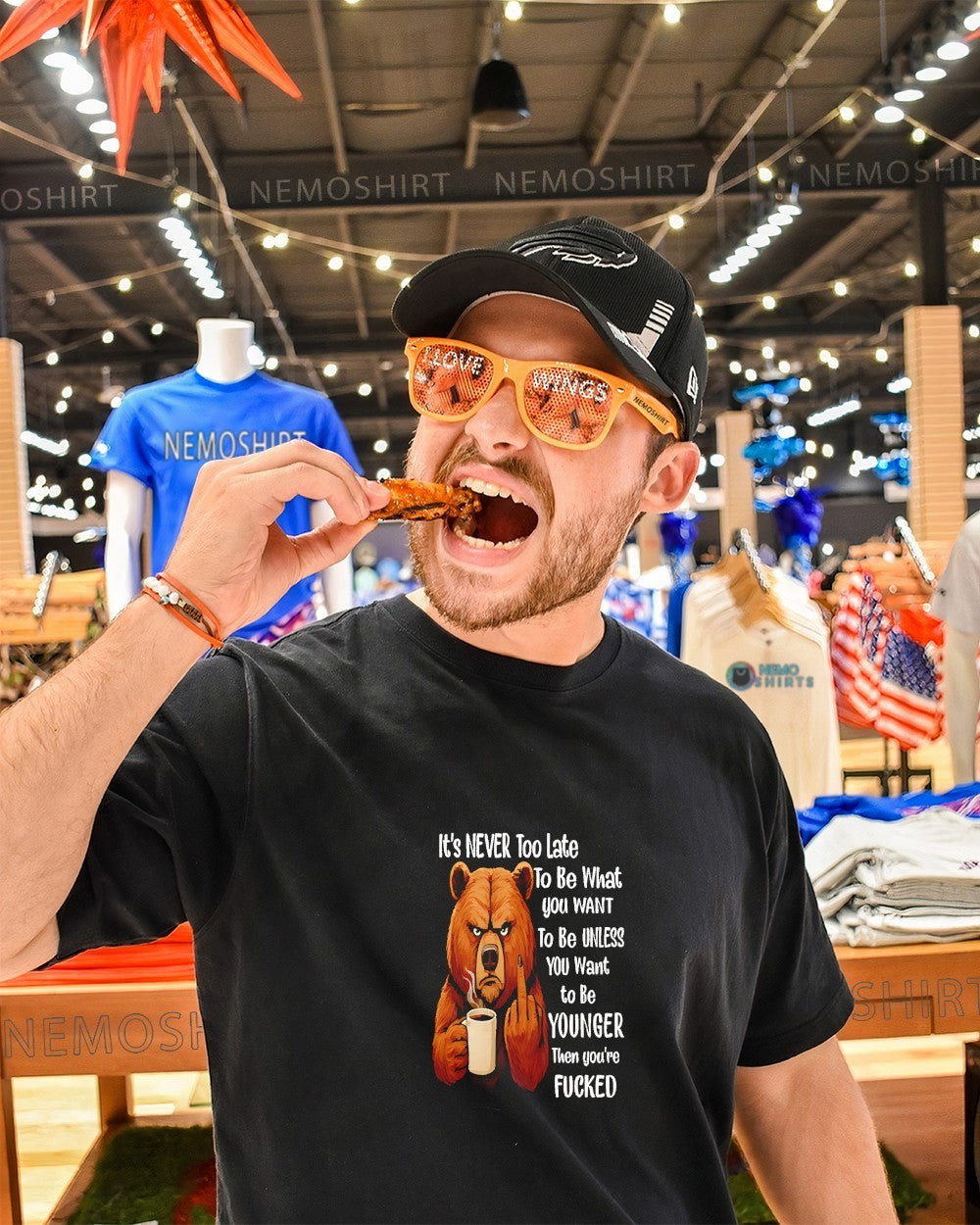 Bear it's never too late to be what you want unless - Adult & Kids T-Shirts, Sweatshirts & Hoodies apparel design preview 1