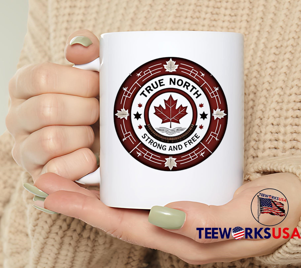 True North Strong And Free Canada - Adult & Kids T-Shirts, Sweatshirts & Hoodies apparel design preview 6