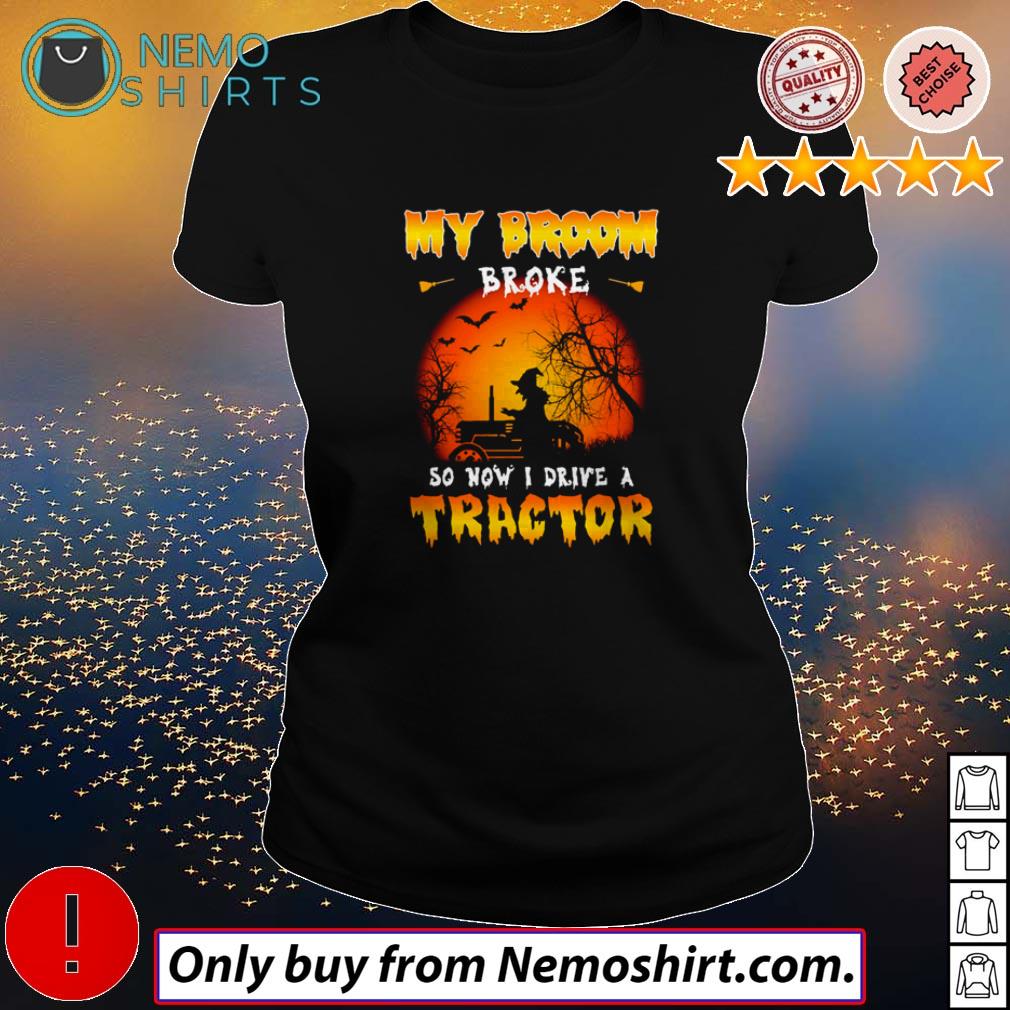 Halloween my broom broke so now I drive a Tractor - Adult & Kids T-Shirts, Sweatshirts & Hoodies apparel design preview 3
