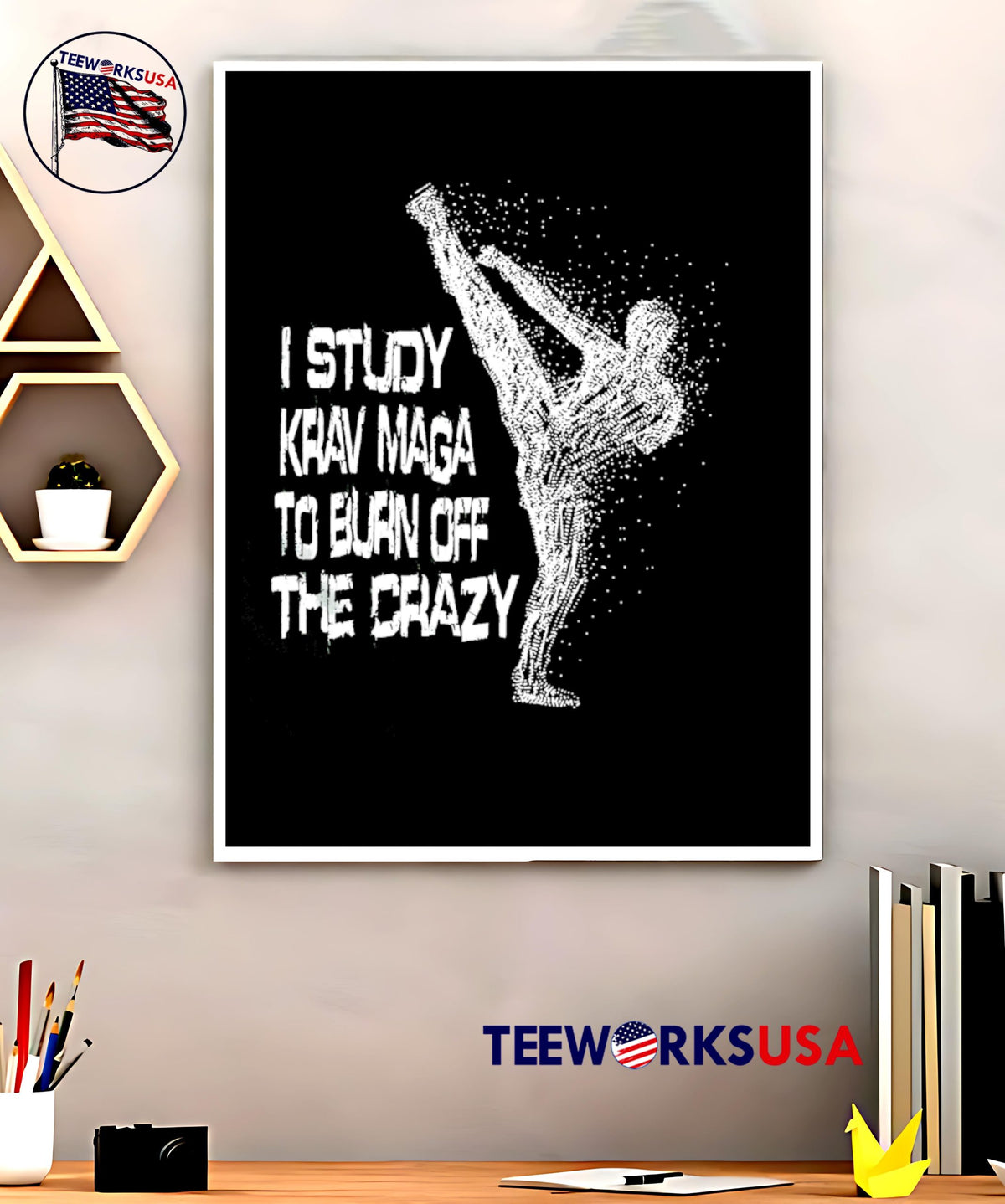 I Study Krav Maga To Burn Off The Crazy - Adult & Kids T-Shirts, Sweatshirts & Hoodies apparel design preview 5