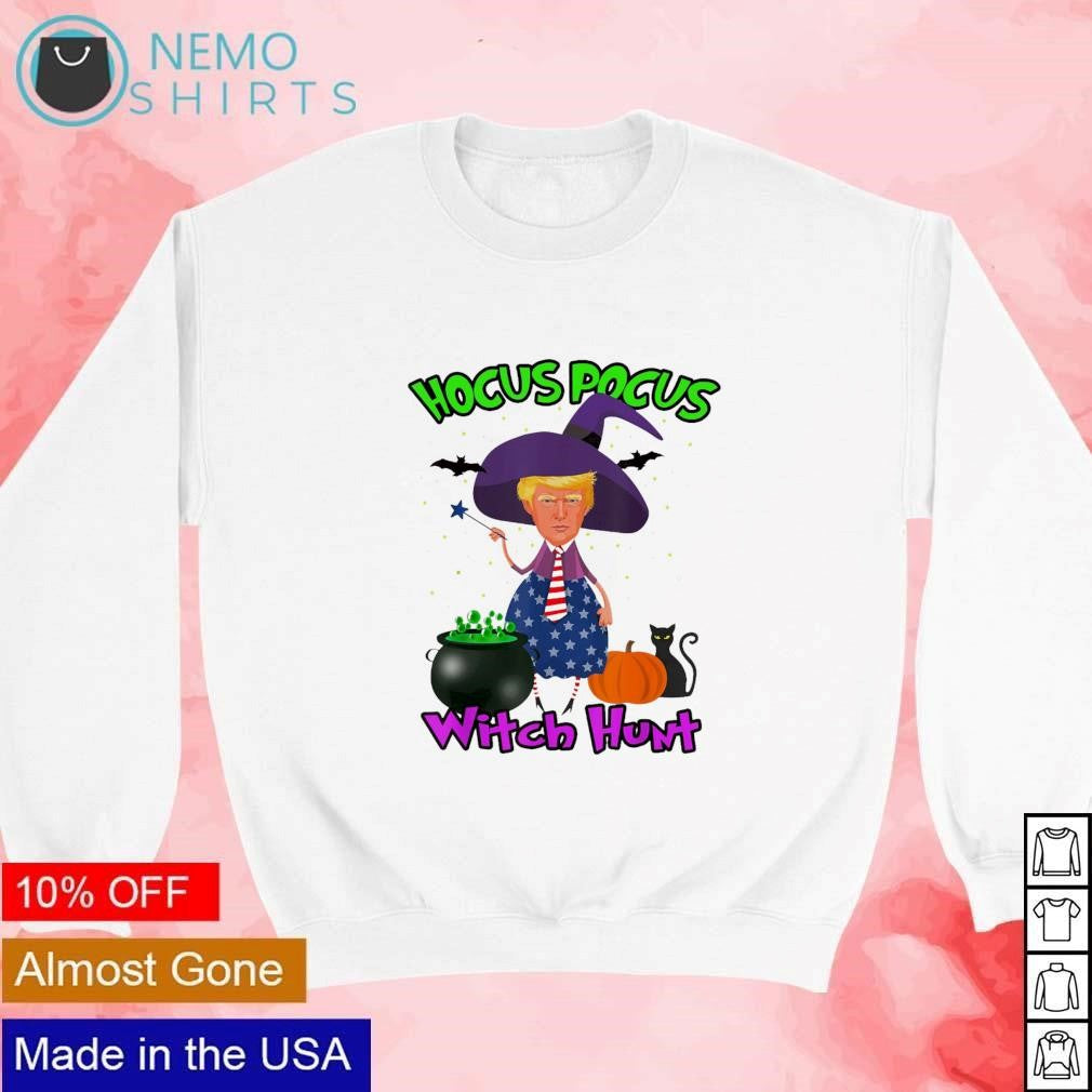 Trump witch hunt hocus pocus Halloween - Adult & Kids T-Shirts, Sweatshirts & Hoodies apparel design preview 4