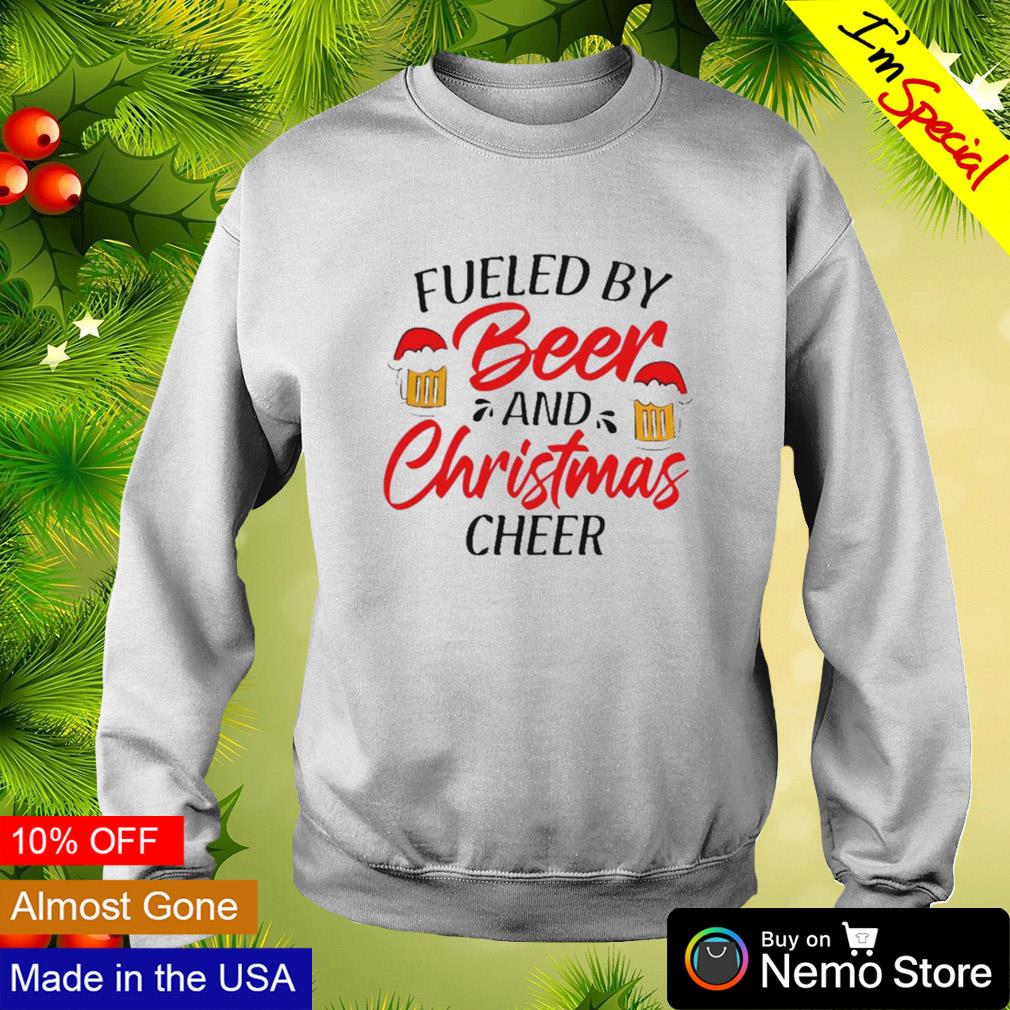 Fueled by beer and Christmas cheer - Adult & Kids T-Shirts, Sweatshirts & Hoodies apparel design preview 4
