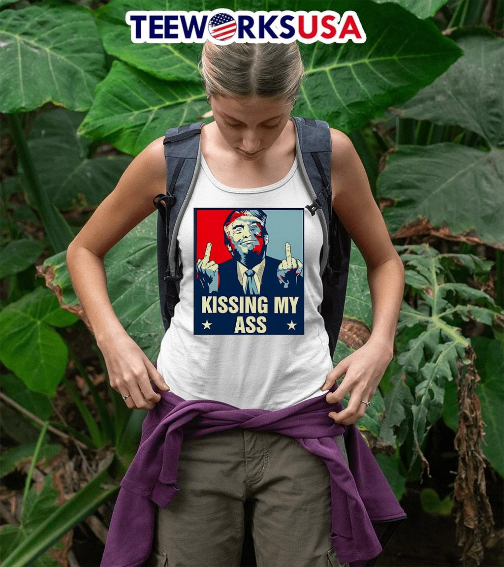 Negotiate tariffs kissing my ass Trump - Adult & Kids T-Shirts, Sweatshirts & Hoodies apparel design preview 5