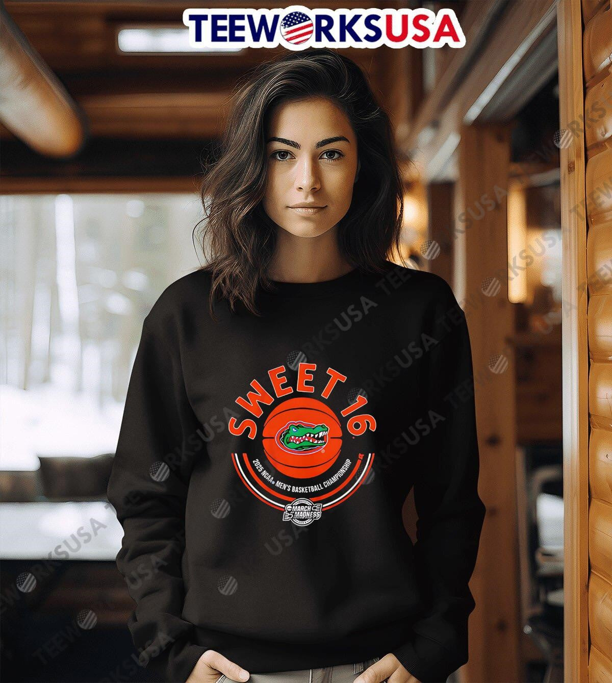 Florida Basketball 2025 Sweet Sixteen classic - Adult & Kids T-Shirts, Sweatshirts & Hoodies apparel design preview 6