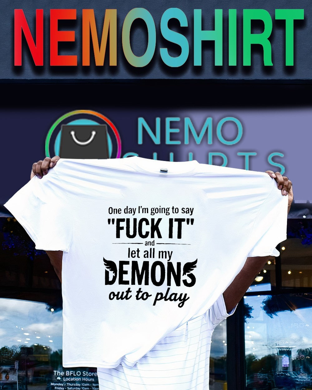 One day I'm going to say fuck it and let all my - Adult & Kids T-Shirts, Sweatshirts & Hoodies apparel design preview 1