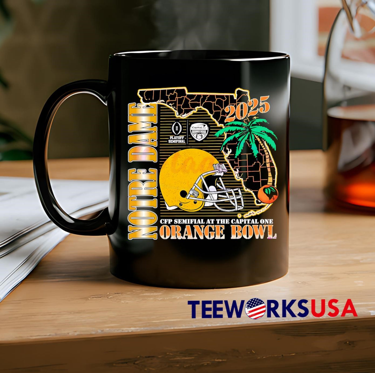 Notre Dame Fighting Irish Orange Bowl 2025 helmet - Adult & Kids T-Shirts, Sweatshirts & Hoodies apparel design preview 2