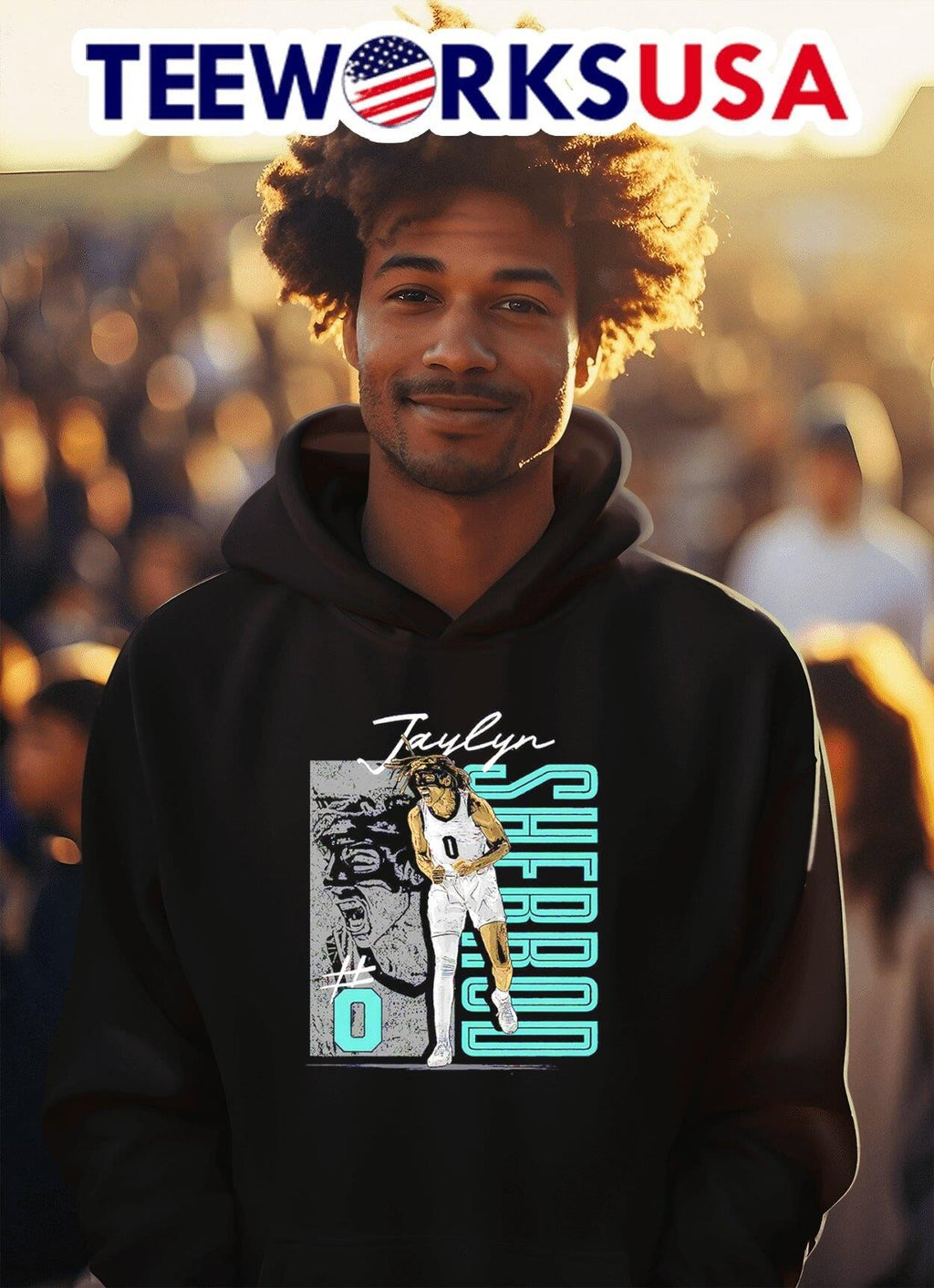 New York Liberty Jaylyn Sherrod with mask retro - Adult & Kids T-Shirts, Sweatshirts & Hoodies apparel design preview 2