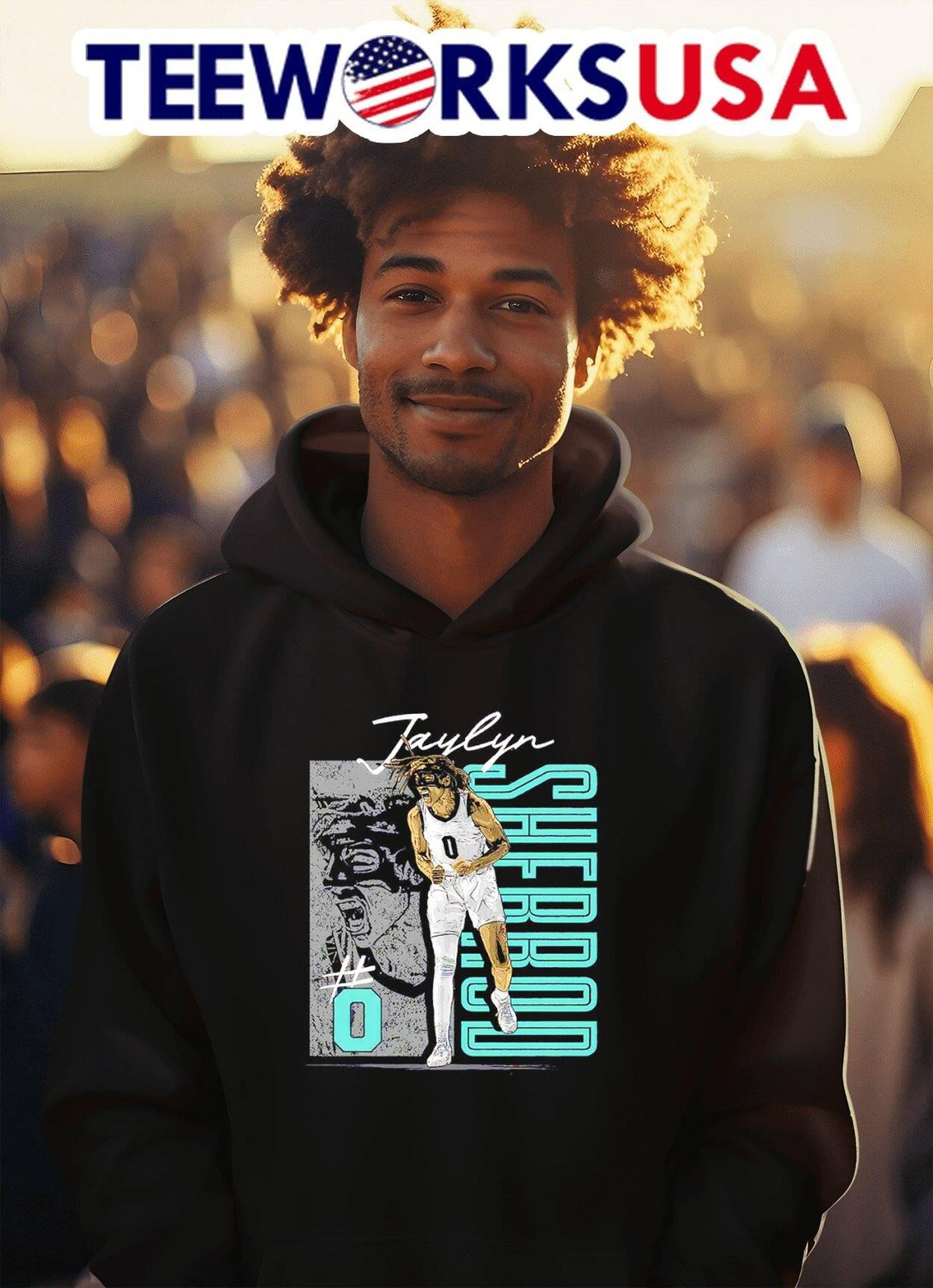 New York Liberty Jaylyn Sherrod with mask retro - Adult & Kids T-Shirts, Sweatshirts & Hoodies apparel design preview 2