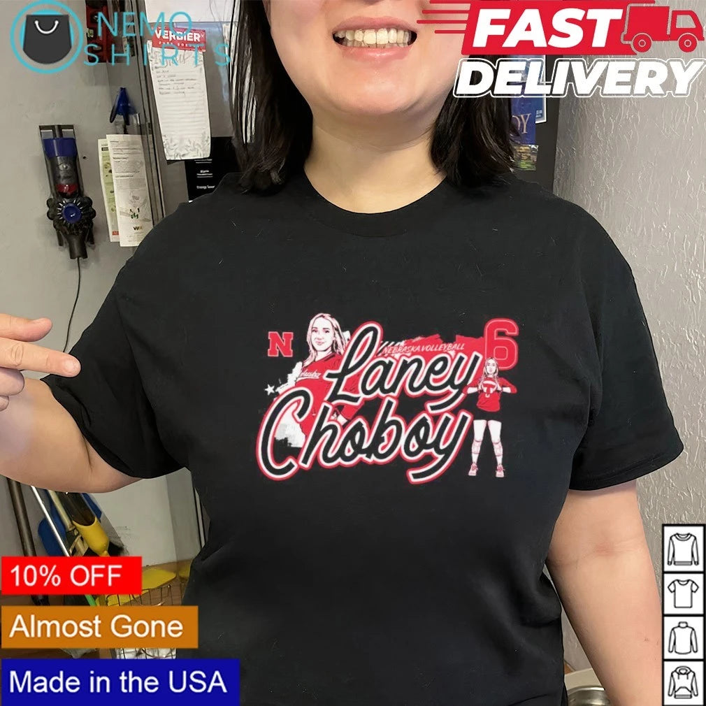 Laney Choboy Graffiti Nebraska Cornhusker - Adult & Kids T-Shirts, Sweatshirts & Hoodies apparel design preview 3