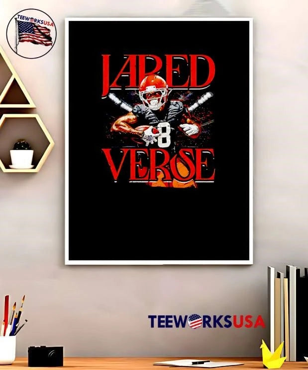 Jared Verse Number 8 Football Player Carrying Ball - Adult & Kids T-Shirts, Sweatshirts & Hoodies apparel design preview 5