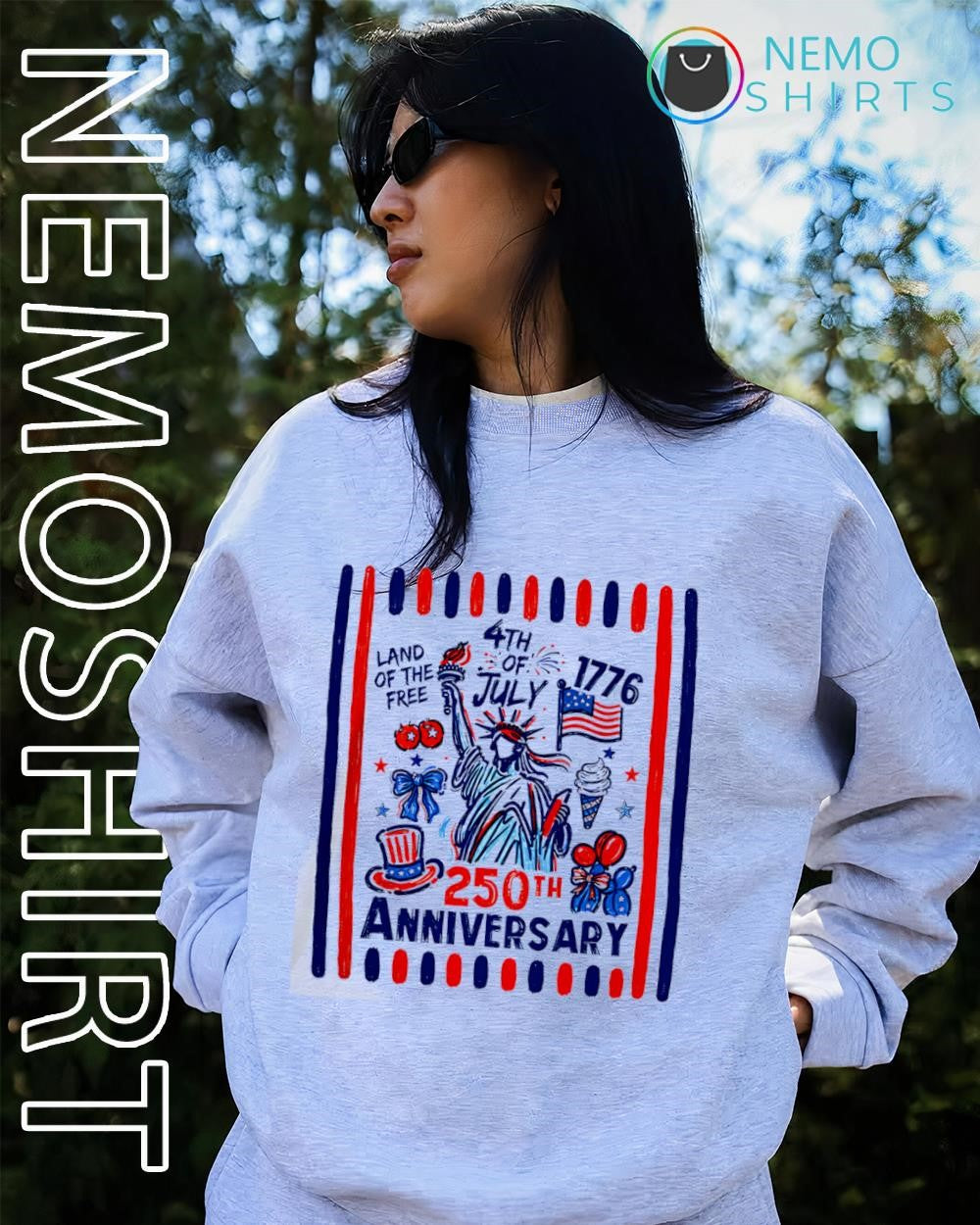 USA 250th Anniversary Patriotic 4th Of July - Adult & Kids T-Shirts, Sweatshirts & Hoodies apparel design preview 2