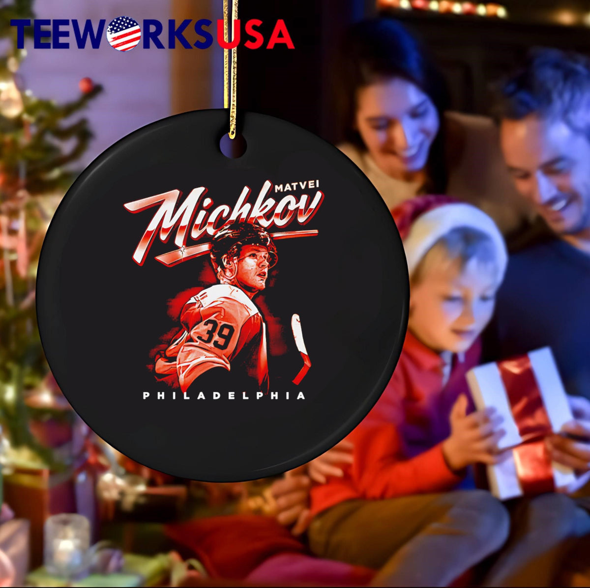Matvei Michkov Philadelphia Bitmap American ice - Adult & Kids T-Shirts, Sweatshirts & Hoodies apparel design preview 4