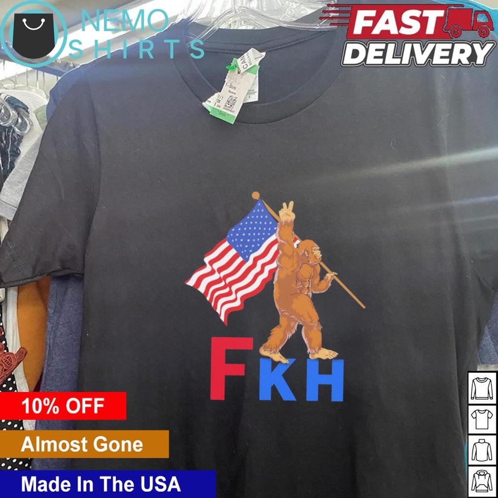 Bigfoot Sasquatch FKH fck Kamala Harris - Adult & Kids T-Shirts, Sweatshirts & Hoodies apparel design preview 5