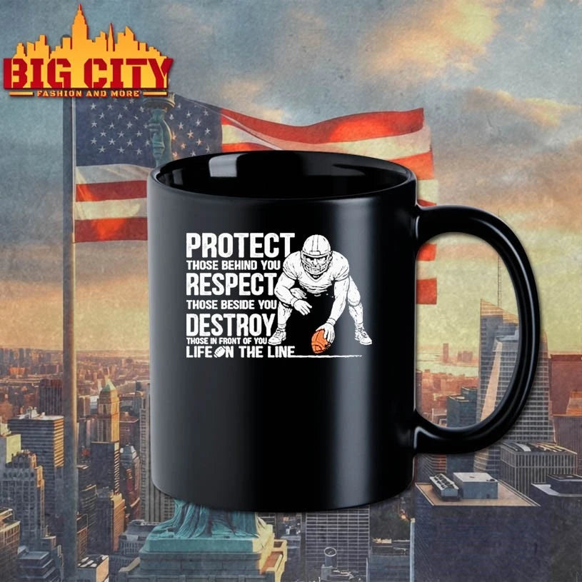 Protect Those Behind You Offensive Lineman - Adult & Kids T-Shirts, Sweatshirts & Hoodies apparel design preview 3