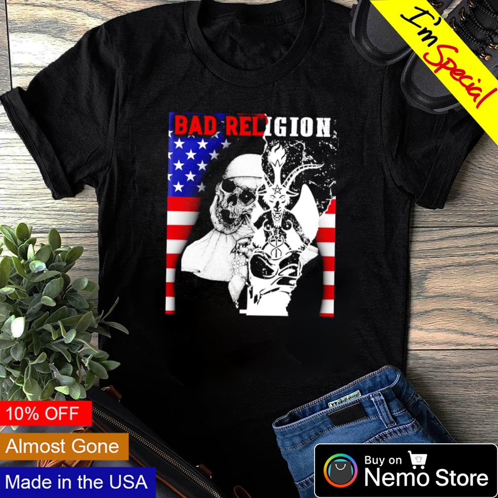 Bad nun Religion American flag - Adult & Kids T-Shirts, Sweatshirts & Hoodies apparel design preview 1