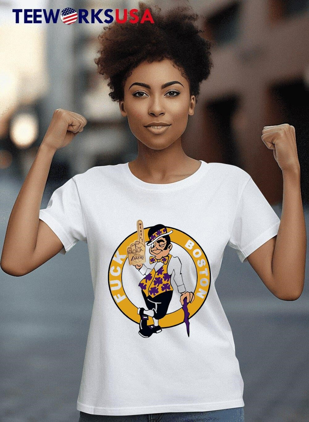 Lakers Fuck Boston logo - Adult & Kids T-Shirts, Sweatshirts & Hoodies apparel design preview 8