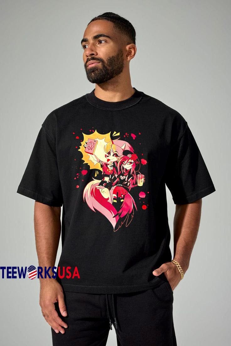 Loona and Octavia Helluva Boss Characters Anime - Adult & Kids T-Shirts, Sweatshirts & Hoodies apparel design preview 1