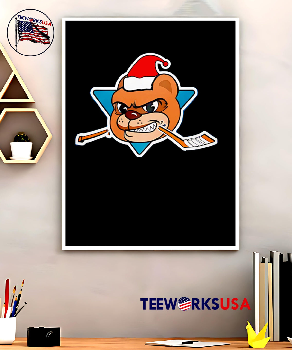 San Jose Barracuda Teddy Bear logo - Adult & Kids T-Shirts, Sweatshirts & Hoodies apparel design preview 5