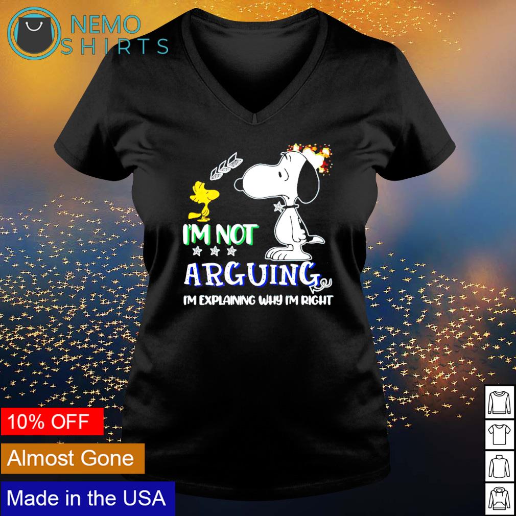 Snoopy I'm not arguing explaining why right - Adult & Kids T-Shirts, Sweatshirts & Hoodies apparel design preview 5