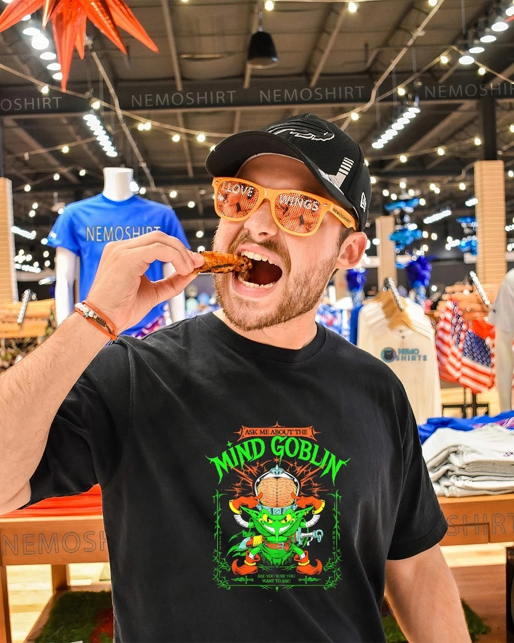 Ask Me About the Mind Goblin Deez Nuts - Adult & Kids T-Shirts, Sweatshirts & Hoodies apparel design preview 1