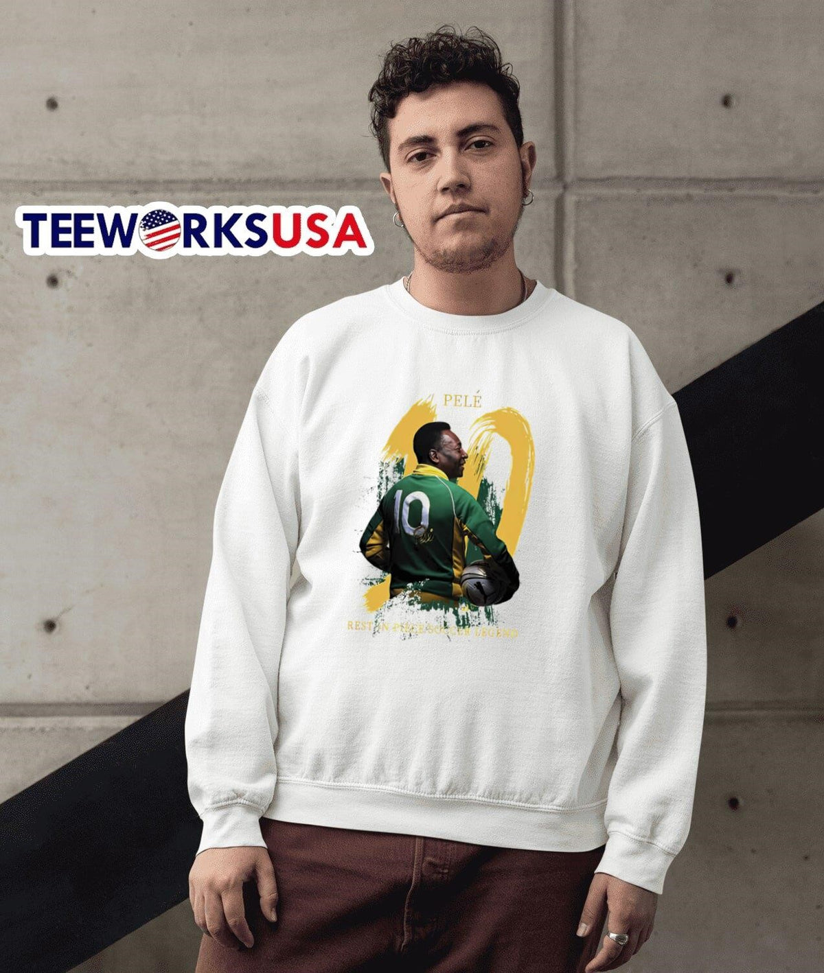 #10 Rip Pele Legend Football - Adult & Kids T-Shirts, Sweatshirts & Hoodies apparel design preview 3