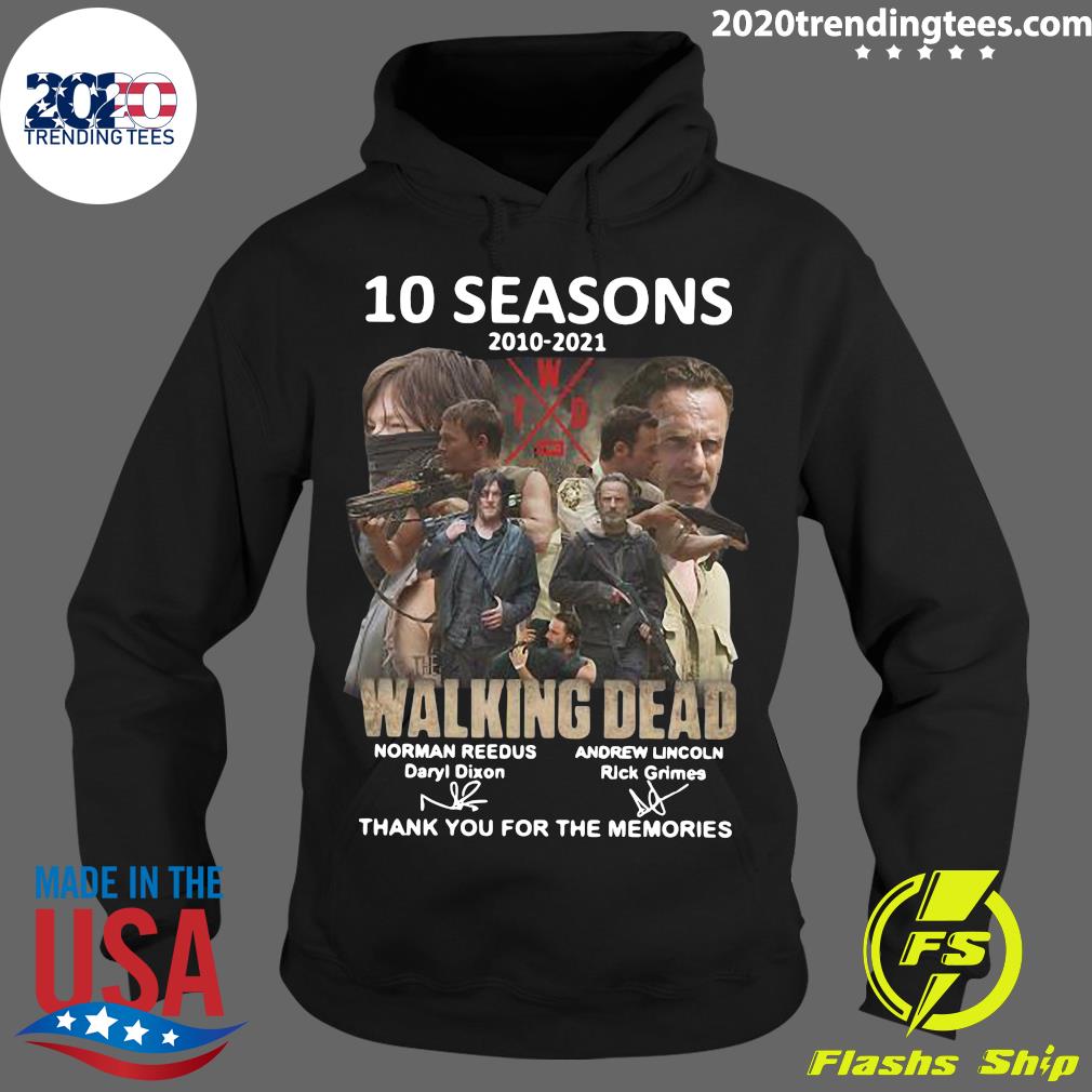 10 seasons 2010 2021 norman reedus daryl dixon andrew - Adult & Kids T-Shirts, Sweatshirts & Hoodies apparel design preview 2