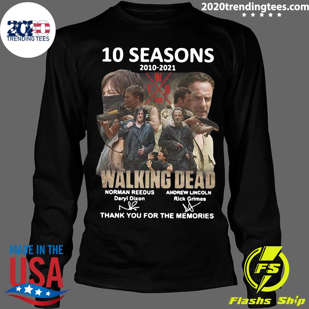 10 seasons 2010 2021 norman reedus daryl dixon andrew - Adult & Kids T-Shirts, Sweatshirts & Hoodies apparel design preview 4