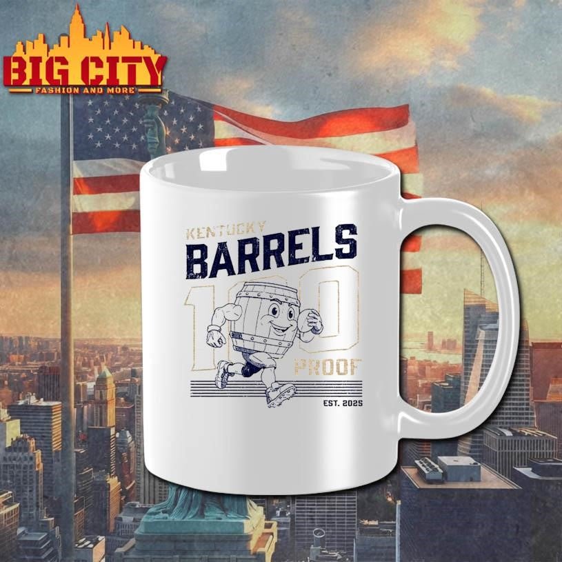 100 Proof Retro Mascot Kentucky Barrels - Adult & Kids T-Shirts, Sweatshirts & Hoodies apparel design preview 3