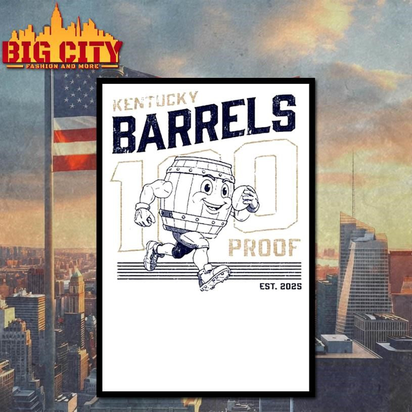100 Proof Retro Mascot Kentucky Barrels - Adult & Kids T-Shirts, Sweatshirts & Hoodies apparel design preview 4
