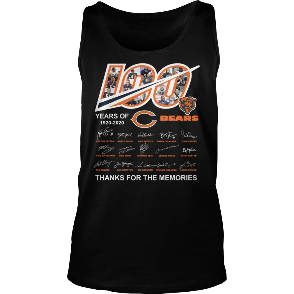 100 Years Of Chicago Bears 1920 2020 Thanks For The - Adult & Kids T-Shirts, Sweatshirts & Hoodies apparel design preview 3