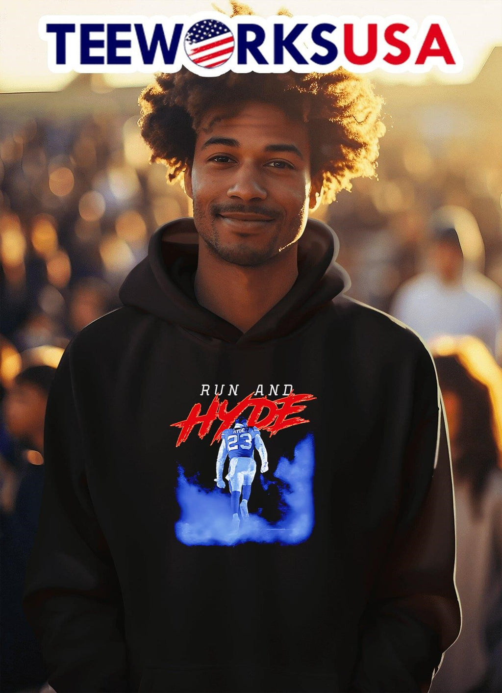 Micah Hyde Buffalo Bills run and - Adult & Kids T-Shirts, Sweatshirts & Hoodies apparel design preview 2
