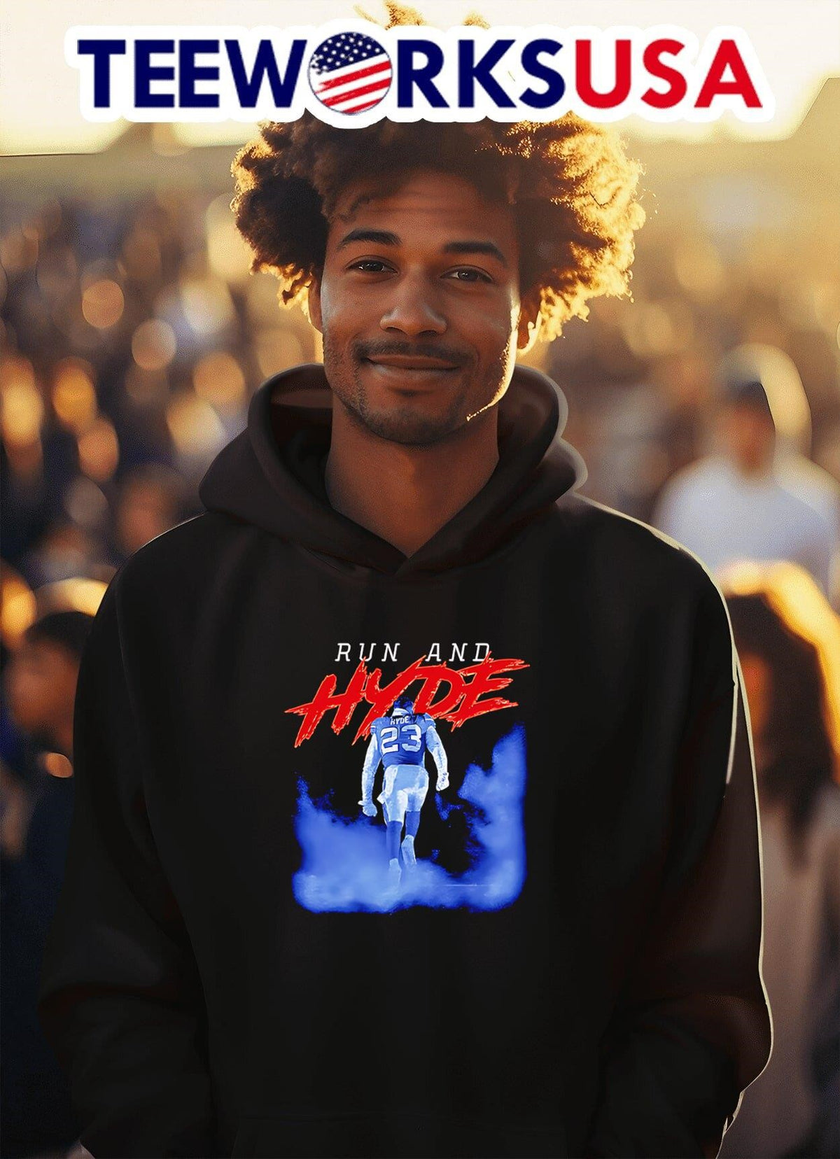 Micah Hyde Buffalo Bills run and - Adult & Kids T-Shirts, Sweatshirts & Hoodies apparel design preview 2