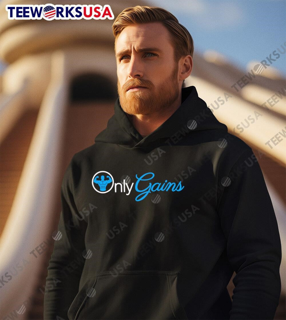 Only gains parody gym pump - Adult & Kids T-Shirts, Sweatshirts & Hoodies apparel design preview 2