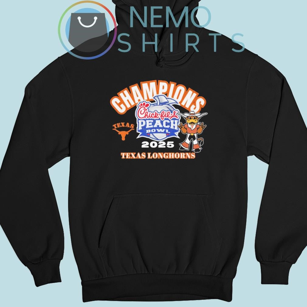 Champions Chick fil a Peach Bowl 2025 Texas Longhorns - Adult & Kids T-Shirts, Sweatshirts & Hoodies apparel design preview 2