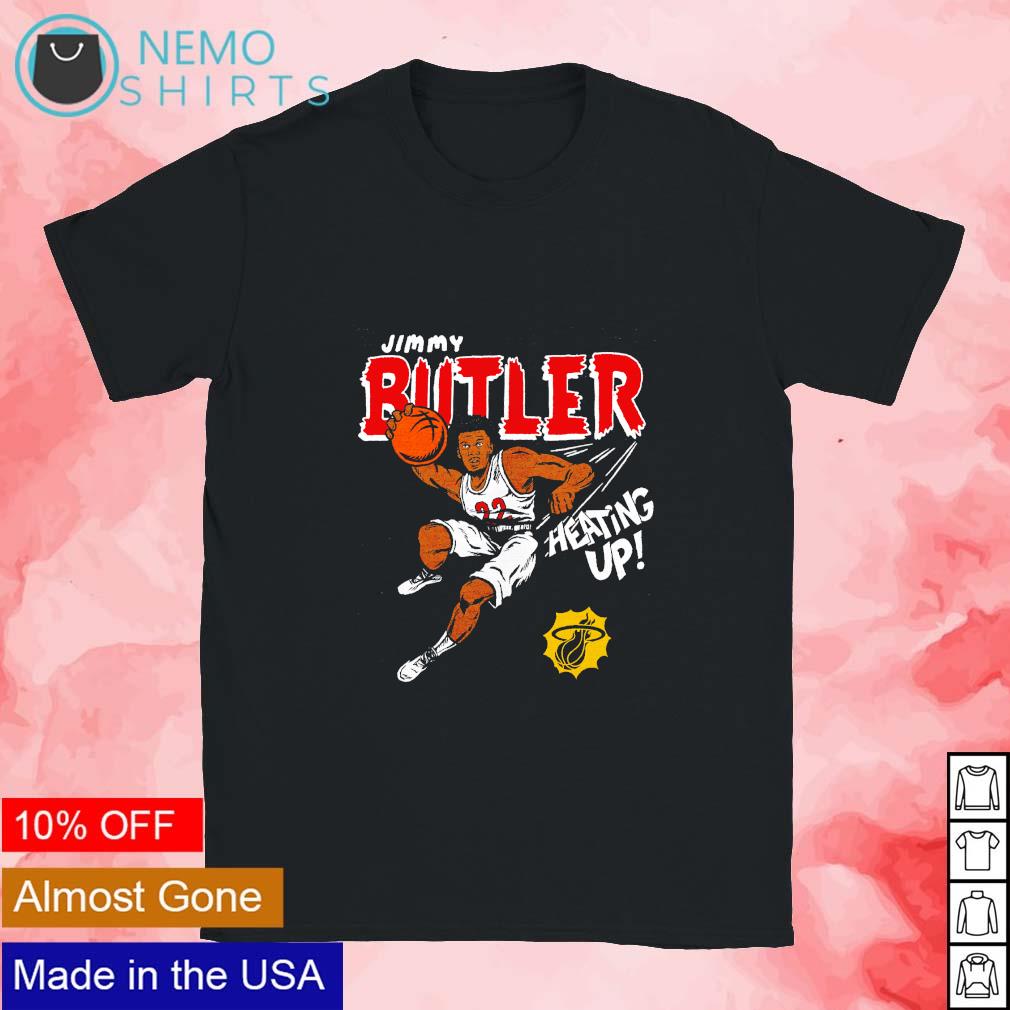 Jimmy Butler Miami Heat no 22 heating up graphic - Adult & Kids T-Shirts, Sweatshirts & Hoodies apparel design preview 1