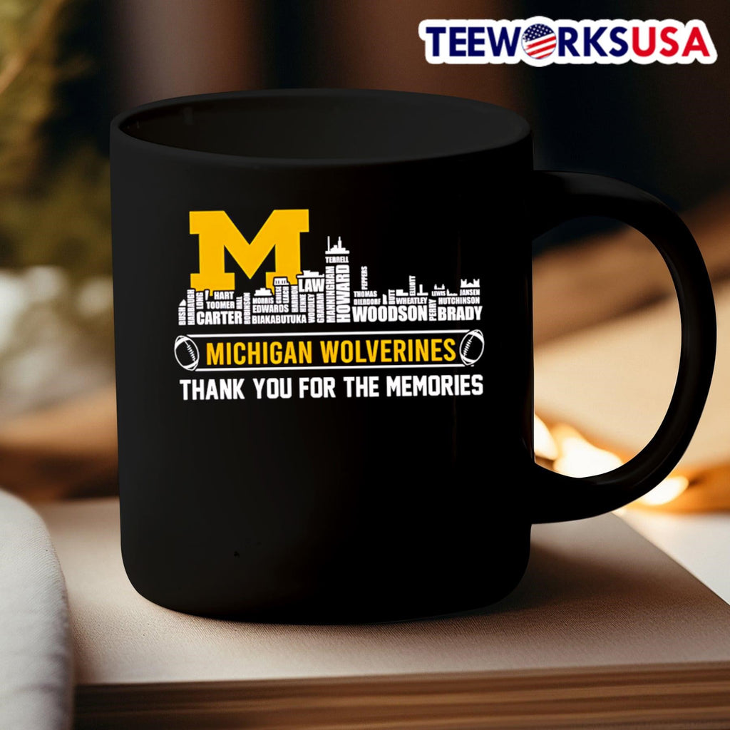 Skyline name Michigan Wolverines thank you for the - Adult & Kids T-Shirts, Sweatshirts & Hoodies apparel design preview 3