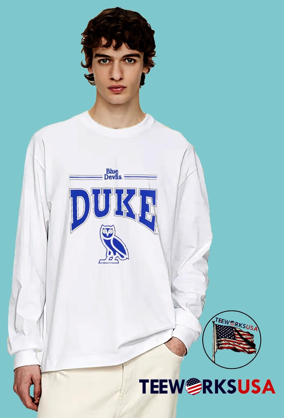 Jayson Tatum Duke Blue Devils men's basketball Owl - Adult & Kids T-Shirts, Sweatshirts & Hoodies apparel design preview 4