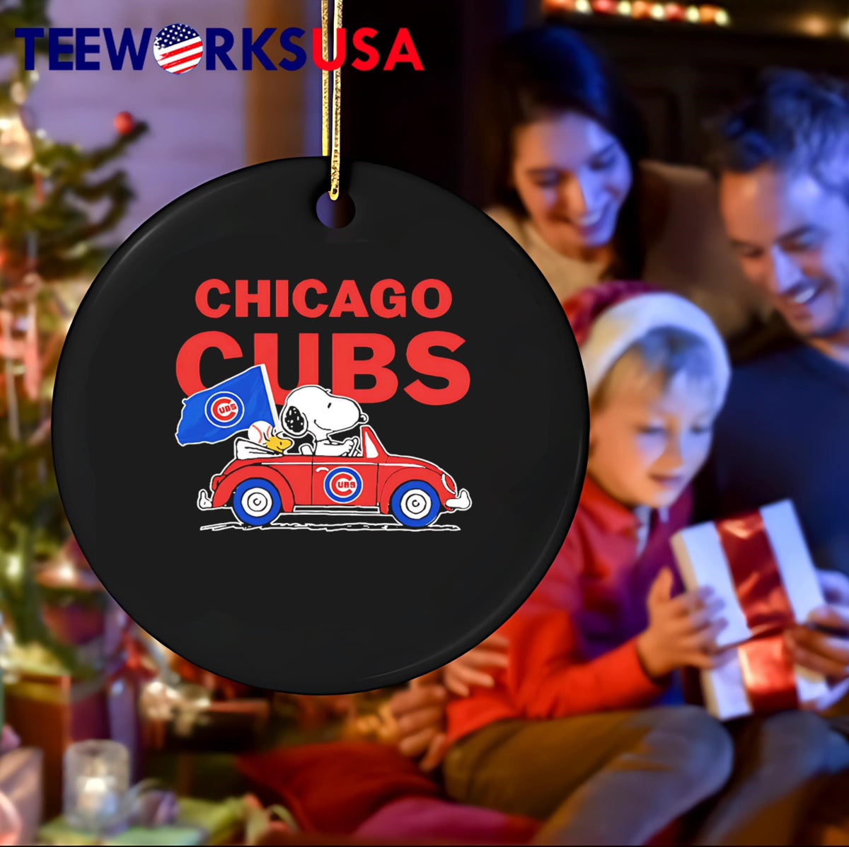 Chicago Cubs Snoopy go by car - Adult & Kids T-Shirts, Sweatshirts & Hoodies apparel design preview 4