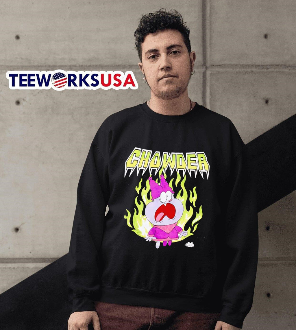 Chowder Metal Flames - Adult & Kids T-Shirts, Sweatshirts & Hoodies apparel design preview 6