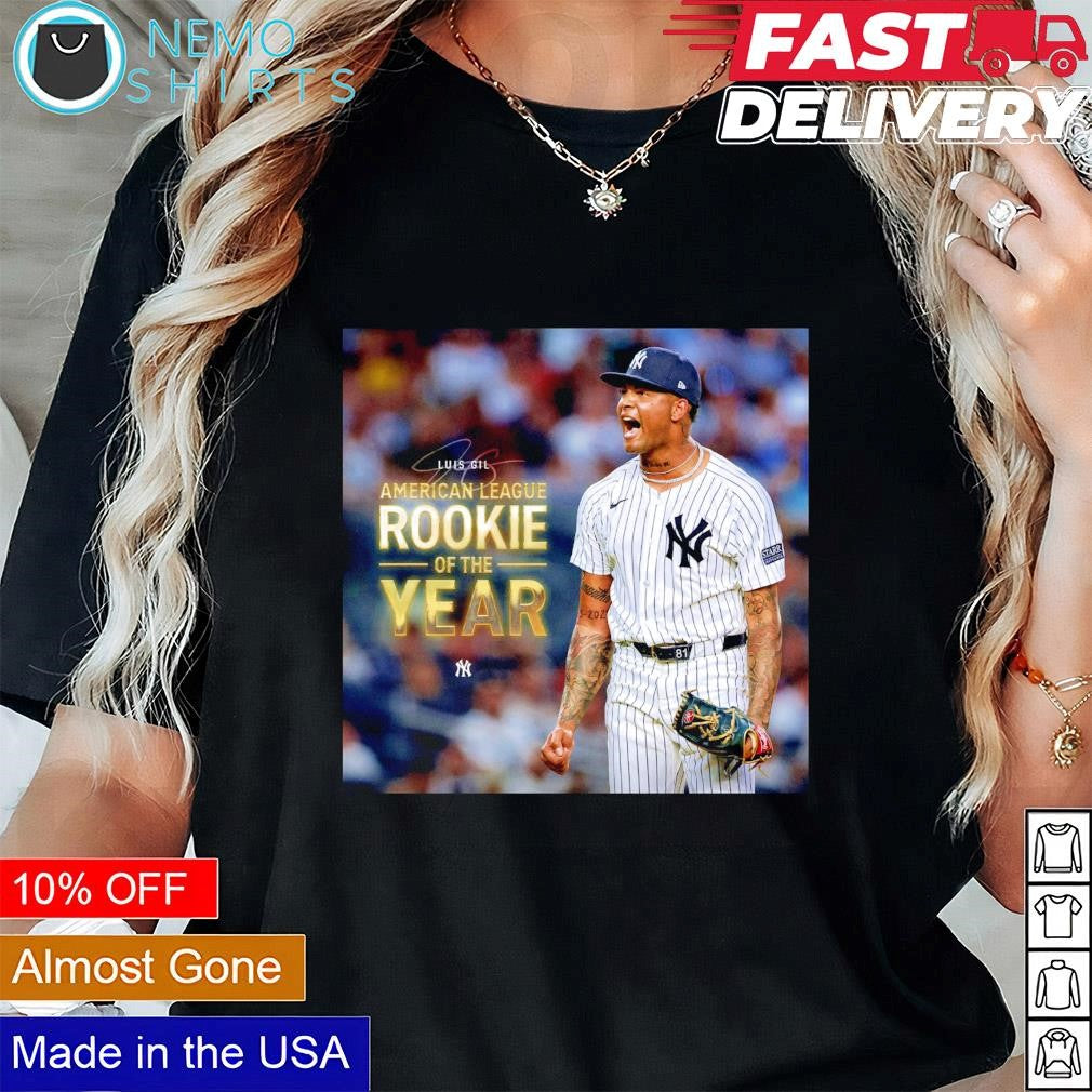 Luis Gil New York Yankees 2024 American League Rookie - Adult & Kids T-Shirts, Sweatshirts & Hoodies apparel design preview 1