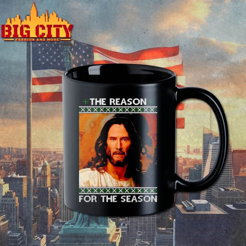 The Reason For Season Jesus Keanu Christmas - Adult & Kids T-Shirts, Sweatshirts & Hoodies apparel design preview 3