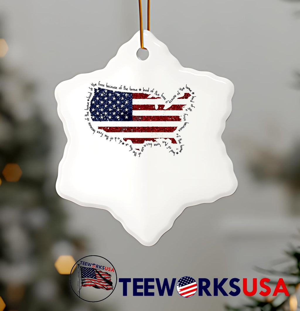 Faux Sequin America Map Land Of The Free - Adult & Kids T-Shirts, Sweatshirts & Hoodies apparel design preview 7