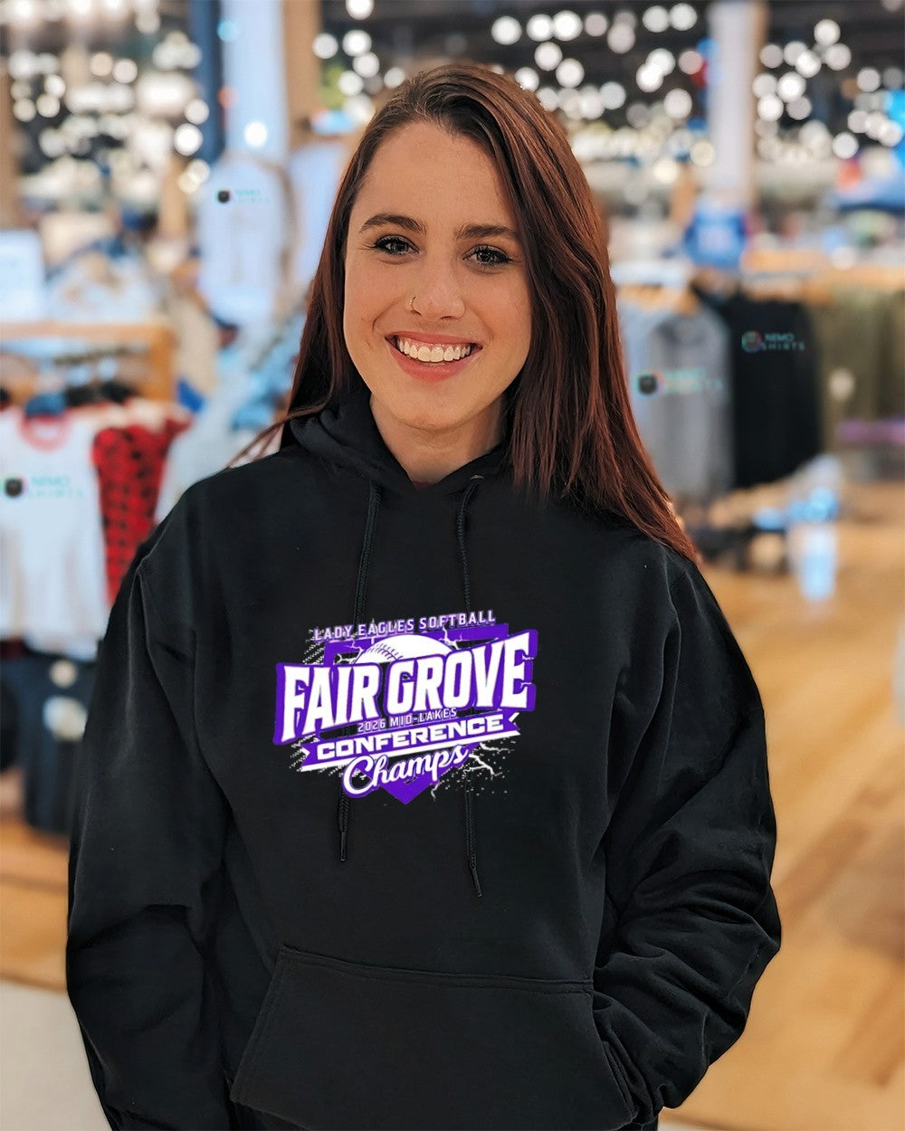 Lady Eagles Softball Fair Grove 2026 Mid-Lakes - Adult & Kids T-Shirts, Sweatshirts & Hoodies apparel design preview 3