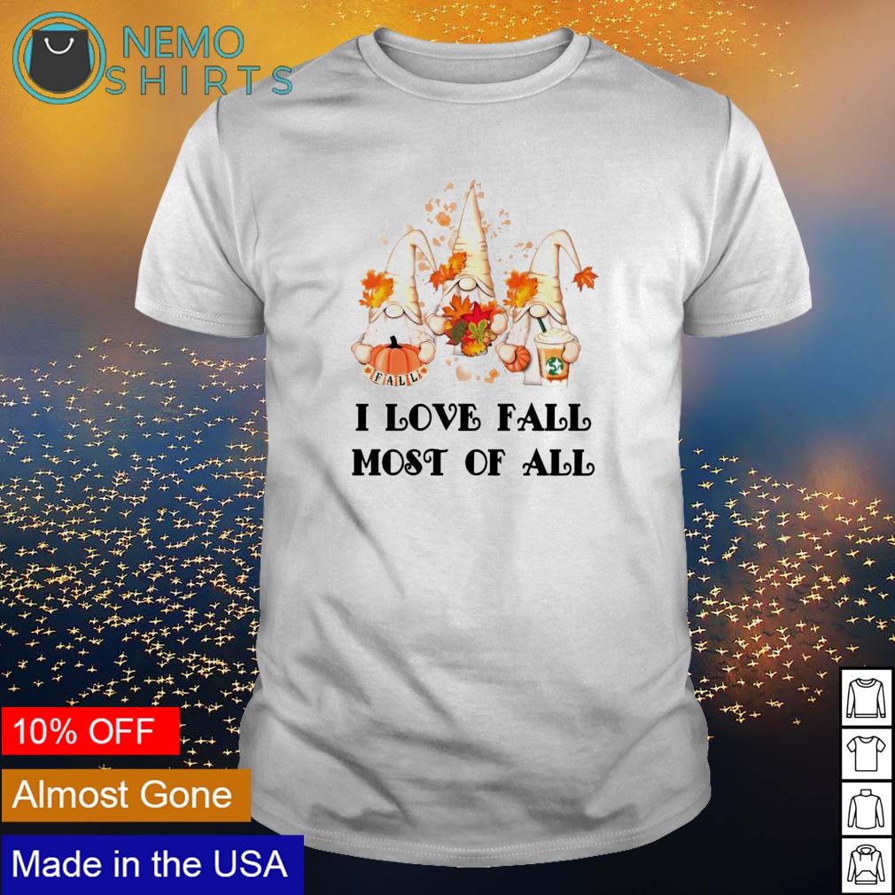 Gnomies I love fall most of all 2021 - Adult & Kids T-Shirts, Sweatshirts & Hoodies apparel design preview 1