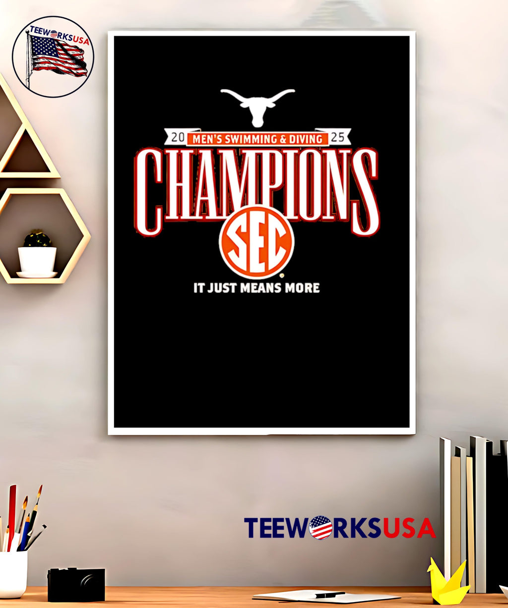 Texas Longhorns 2025 Sec Men's Swimming and Diving - Adult & Kids T-Shirts, Sweatshirts & Hoodies apparel design preview 5