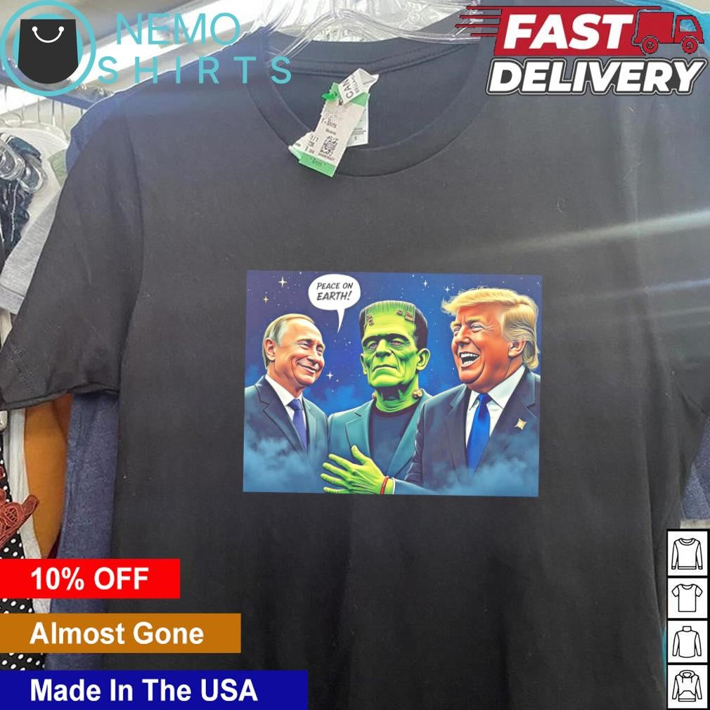 Frankenstein Trump and Putin peace on earth - Adult & Kids T-Shirts, Sweatshirts & Hoodies apparel design preview 5