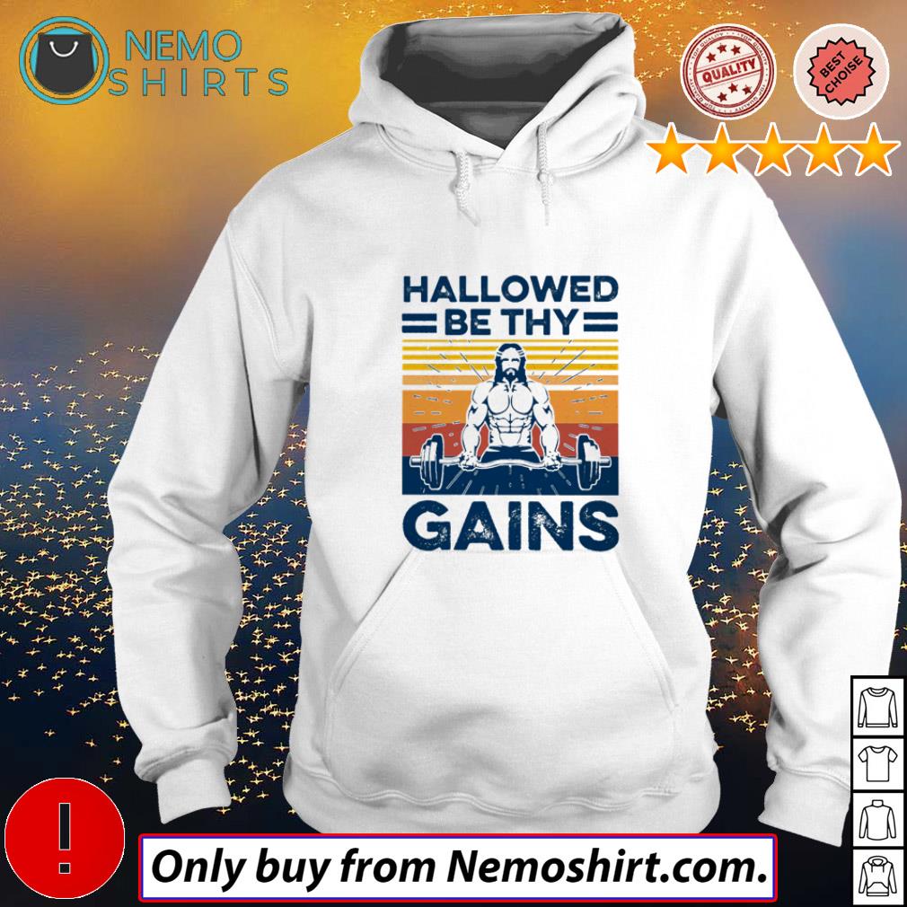 Jesus Hallowed be thy gains vintage - Adult & Kids T-Shirts, Sweatshirts & Hoodies apparel design preview 2
