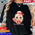 Kansas City Chiefs fan cartoon girl peace love - Adult & Kids T-Shirts, Sweatshirts & Hoodies apparel design preview 1
