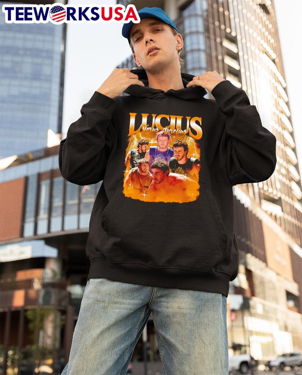 Lucius Verus Aurelius graphic - Adult & Kids T-Shirts, Sweatshirts & Hoodies apparel design preview 3