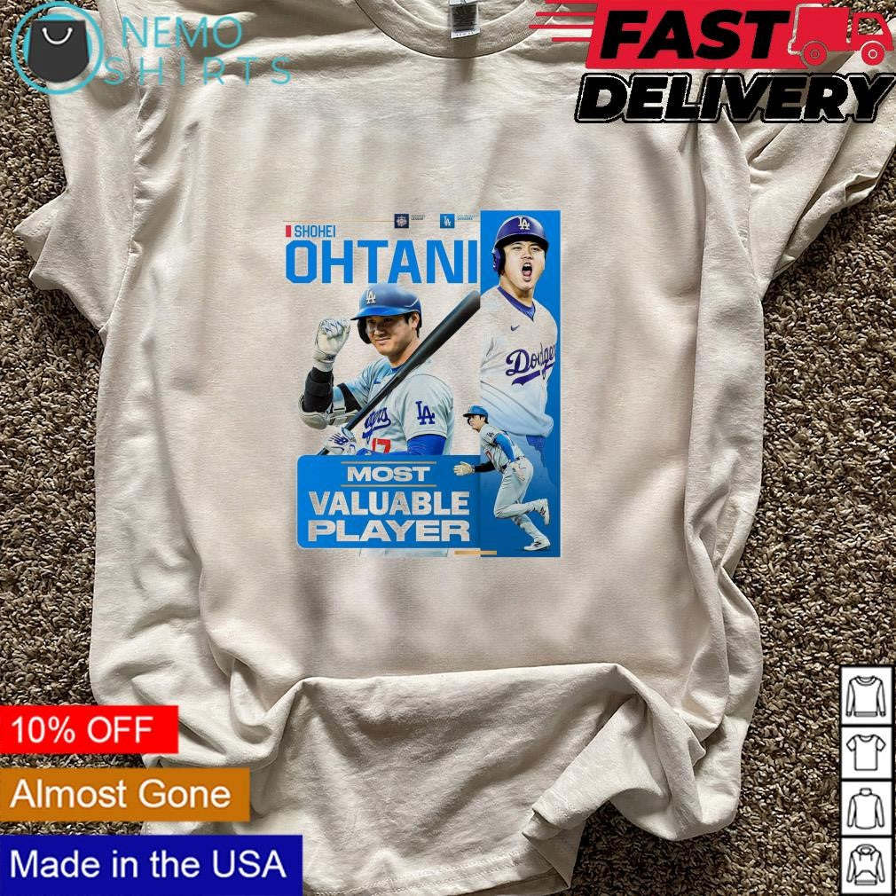 Shohei Ohtani most valuable player NL Los Angeles - Adult & Kids T-Shirts, Sweatshirts & Hoodies apparel design preview 5